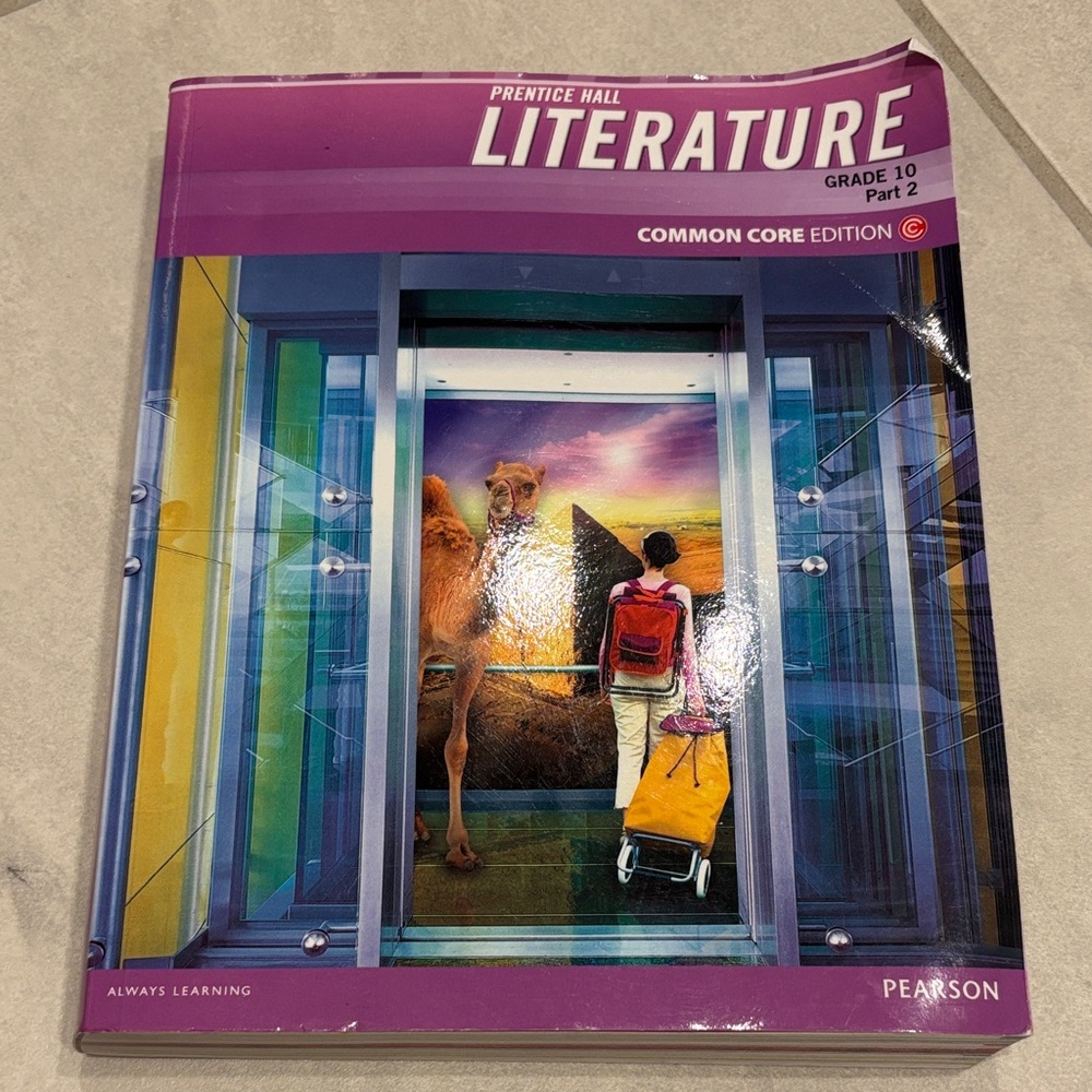Pearson Literature Grade 10 Part 2 Textbook - Purple and Multicolor Cover
